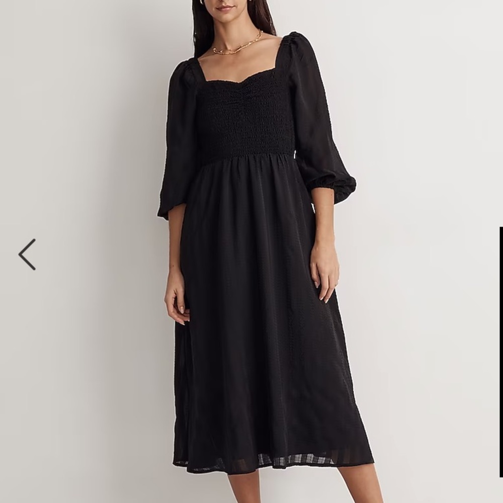 Madewell Black Midi Dress